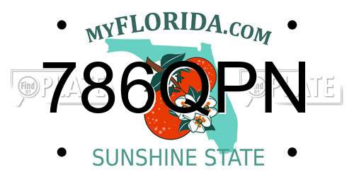786QPN Florida License Plate