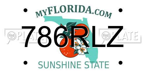 786RLZ Florida License Plate