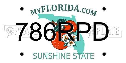 786RPD Florida License Plate