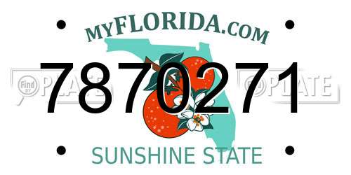 7870271 Florida License Plate