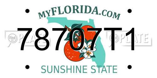 78707T1 Florida License Plate