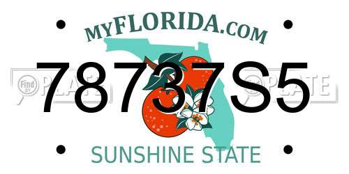78737S5 Florida License Plate