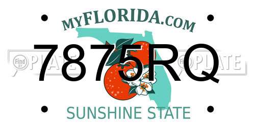7875RQ Florida License Plate