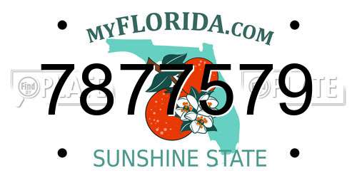 7877579 Florida License Plate