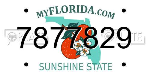 7877829 Florida License Plate