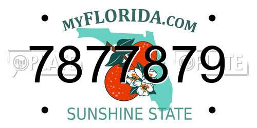 7877879 Florida License Plate