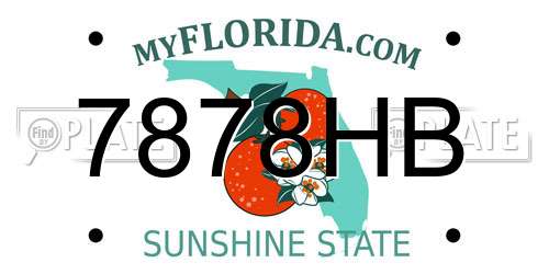 7878HB Florida License Plate