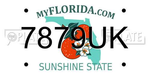7879UK Florida License Plate