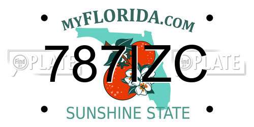 787IZC Florida License Plate