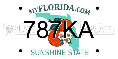 787KA Florida License Plate