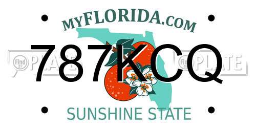 787KCQ Florida License Plate