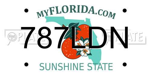 787LDN Florida License Plate