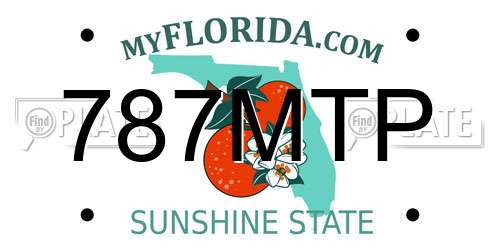 787MTP Florida License Plate