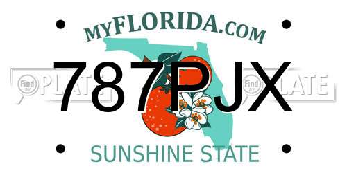787PJX Florida License Plate