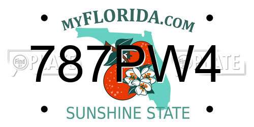 787PW4 Florida License Plate