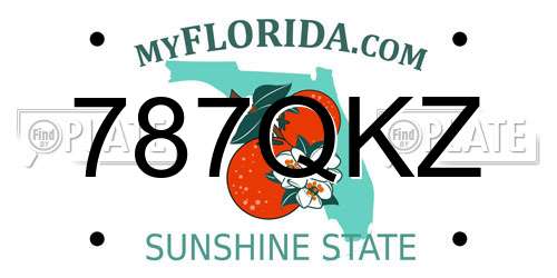 787QKZ Florida License Plate