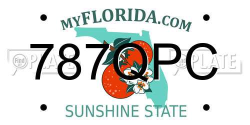 787QPC Florida License Plate