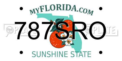 787SRO Florida License Plate