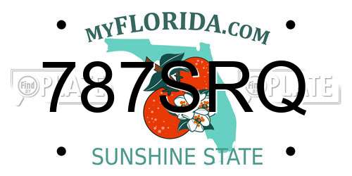 787SRQ Florida License Plate