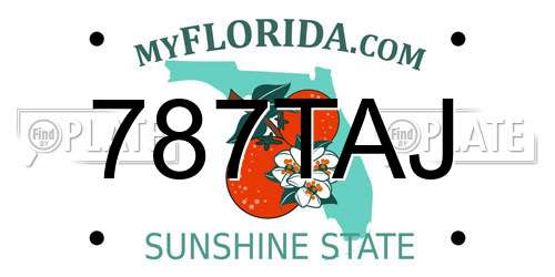 787TAJ Florida License Plate