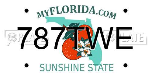 787TWE Florida License Plate