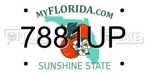 7881UP Florida License Plate