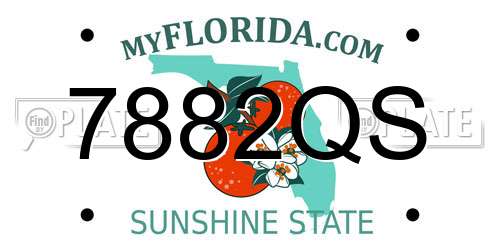 7882QS Florida License Plate
