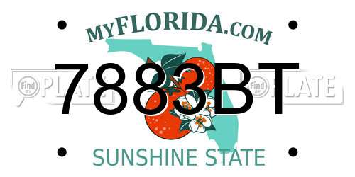 7883BT Florida License Plate