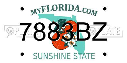 7883BZ Florida License Plate