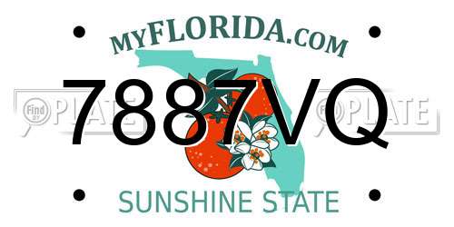 7887VQ Florida License Plate