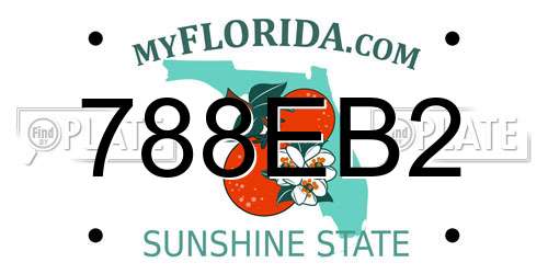 788EB2 Florida License Plate