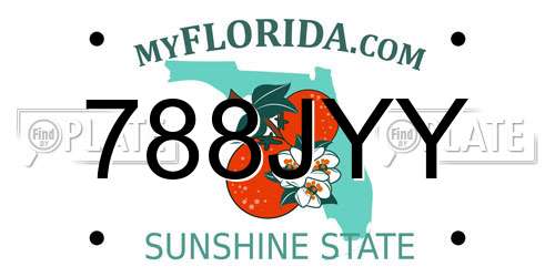 788JYY Florida License Plate
