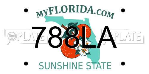 788LA Florida License Plate
