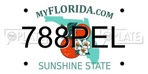 788PEL Florida License Plate