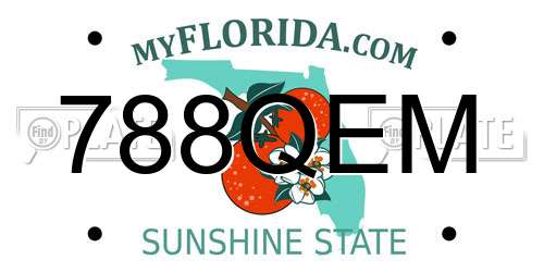 788QEM Florida License Plate