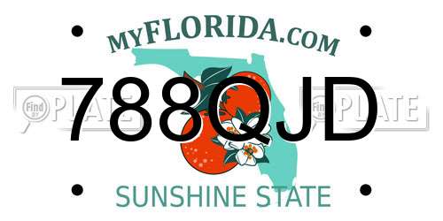 788QJD Florida License Plate
