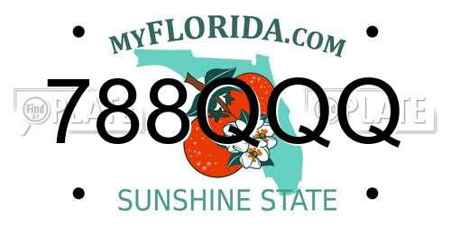 788QQQ Florida License Plate