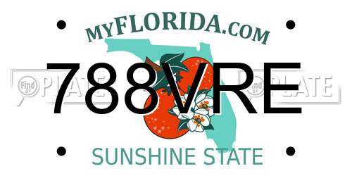 788VRE Florida License Plate