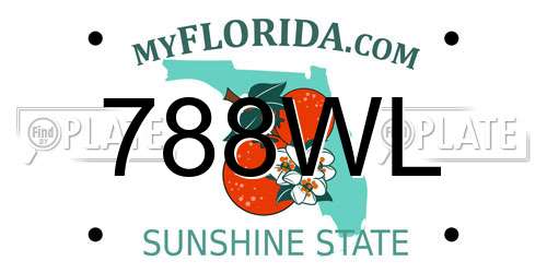 788WL Florida License Plate