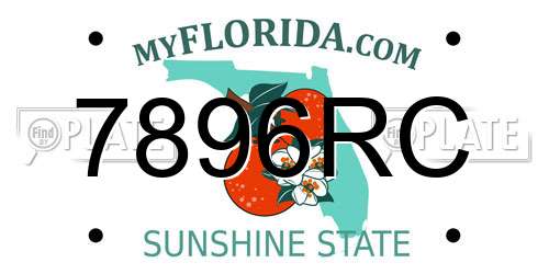 7896RC Florida License Plate