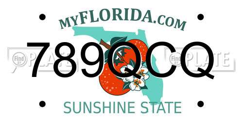 789QCQ Florida License Plate