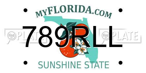 789RLL Florida License Plate
