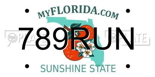 789RUN Florida License Plate