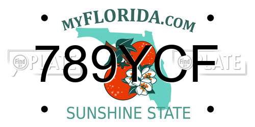 789YCF Florida License Plate