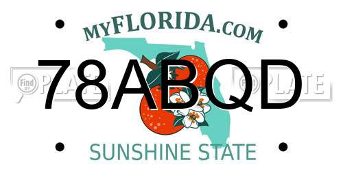 78ABQD Florida License Plate