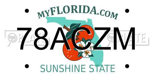 78ACZM Florida License Plate