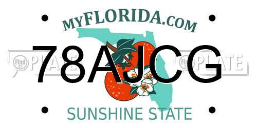 78AJCG Florida License Plate