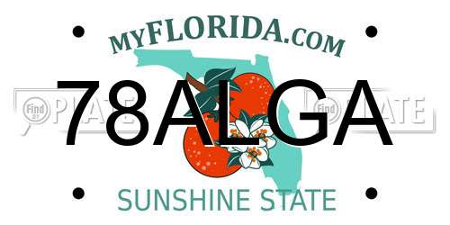 78ALGA Florida License Plate