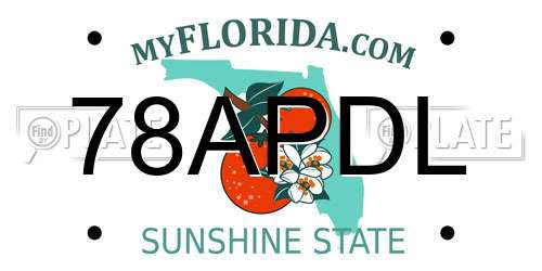 78APDL Florida License Plate