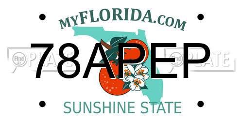 78APEP Florida License Plate